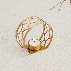 Soporte de vela de metal y vidrio de precio personalizado de alta calidad Diseño único con acabado negro para decoración del hogar - Product Image 6