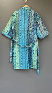 Handmade Cotton Kantha Jacket Women Quilted Robe Long <b>Winter</b> Jacket Beach Wear <b>Dress</b> Ethnic Fashionable <b>Warm</b> Coats - Product Image 4