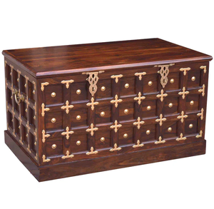 Boîte en bois sculptée à la main de qualité supérieure - Boîte à ruban ornée, design artisanal, boîte à cartes en bois, design très esthétique - Product Image 2