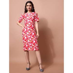 Robe imprimée moulante sous le genou pour femme - Product Image 5
