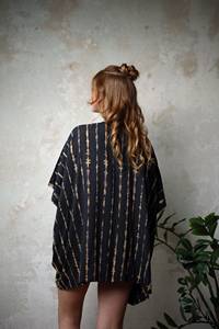 ชุดกิโมโนผ้าเรยอนสำหรับผู้หญิงชุดคลุมอาบน้ำชุดกิโมโนผ้า100% วินเทจแขนสามส่วนของผู้หญิงเอวยางยืดสำหรับฤดูร้อน - Product Image 6