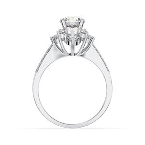 925 Sterling Silver Custom Women's <b>Fine</b> <b>Ring</b> Flower Shape with Brilliant Cut CZ Stone for Party Occasions Made in Vietnam - Product Image 3