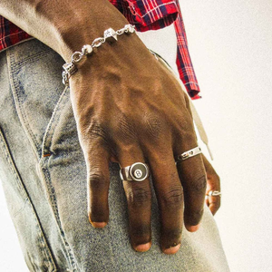 ZYO Custom Jewelry New Fashion Vintage Stainless Steel <strong>8</strong> <strong>Ball</strong> <strong>Ring</strong> Suitable for Street Hip-hop Trends and Clothing Matching - Product Image 2