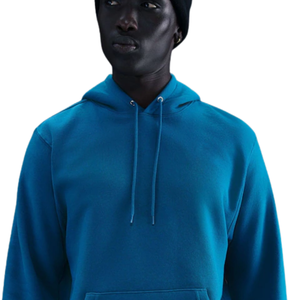Sweat à capuche en molleton doux bleu sarcelle de qualité supérieure pour homme, sweat à capuche décontracté pour l'hiver, vêtements de rue, chaud, confortable, tendance - Product Image 2