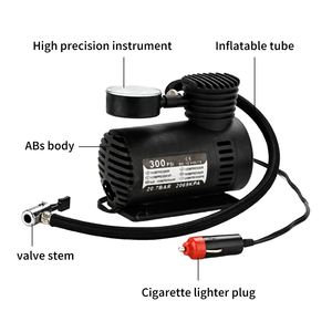 定制设计 12V 汽车充气泵 迷你应急轮胎打气筒 快速充气 便携式单缸 CE 认证 - Product Image 2
