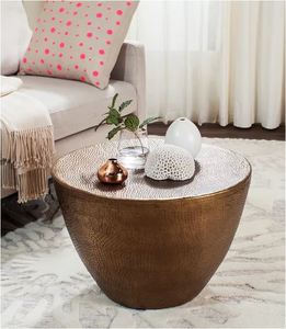 Luxury design aluminum coffee <b>table</b> brass wholesale for office home restaurant living room garden decoration made in india 2023 - Product Image 2