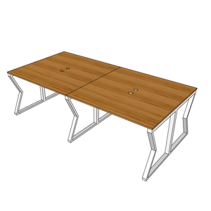 BFMB012-Minimalist 4-Piece MBamboo Cluster Workstation 240x120cm ต้องประกอบเอง - Product Image 4