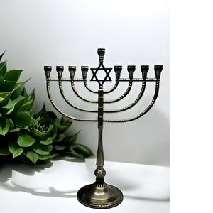 Fabricant indien de bougeoirs Menorah Hanukkah Menorahs Hanoukka Menorah juive artisanale - Product Image 6