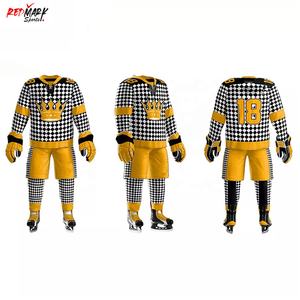 Conjuntos cómodos de ropa deportiva de uniforme de hockey sobre hielo para adultos nuevos con impresión por sublimación - Product Image 6
