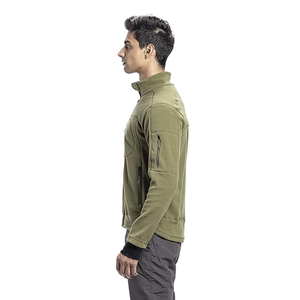 Vente en Gros de Vestes Polaires Personnalisées de Couleur Unie à Fermeture Éclair Sherpa Hiver Polaire Veste Street Fashion Vestes Polaires pour Hommes - Product Image 5