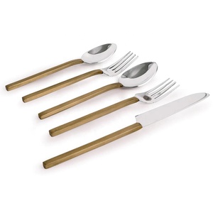 Matériau sain cuillère fourchette épandeur mignon enfants à la main Mini poignée mariage service vaisselle couverts ensemble - Product Image 1