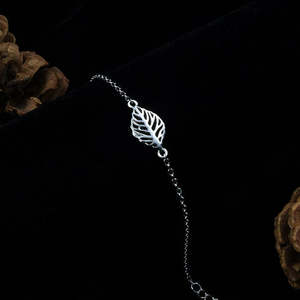 NOVAMART Fine Zarkan Linear Silver <b>Bracelet</b> with Leaf Cut Diamond Elegant <b>Bangles</b> & <b>Bracelets</b> Collection Wholesale Export - Product Image 1