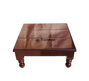 Tradebyd Premium Wooden Chowki Diseño tradicional elegante Ideal para configuración Mandir - Product Image 2