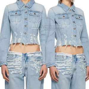 Veste en jean à vendre en ligne Vestes en jean de qualité supérieure, légères et de service OEM pour femmes Vêtements décontractés pour femmes - Product Image 5