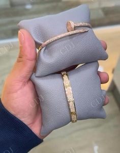 Brazalete Unisex de Plata de Ley de Alta Calidad, Chapado en Oro/Plata, con Moissanita Tallada, Claridad VVS, Certificado GRA, Personalizable, Estilo Hip Hop - Product Image 2