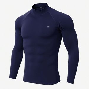 Camiseta Deportiva de Compresión para Hombre, Camiseta de Cuello Alto de Alta Calidad, Camisetas Ajustadas para Gimnasio, Servicio Personalizado y OEM - Product Image 5