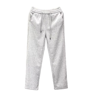 Pantalon de jogging décontracté en coton gris, coupe droite mi-longue, pour homme et femme, tendance, léger, sport, loisirs, printemps, automne, nouveau, polyvalent - Product Image 1