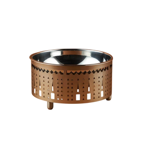 Cuencos de metal para chocolate con atractivo soporte de diseño láser desechable para frutas secas y dátiles - Product Image 3