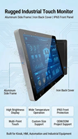 Monitor de Pantalla Táctil Industrial de 6''~65'', Panel Capacitivo PCAP, Montaje Frontal, IP65, para POS, Señalización Digital, Pantalla Personalizada para Kiosco con IA