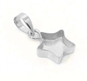 Argent Sterling Blanc Composant De Montage En Forme D'étoile Taille 4*6mm à 15*20mm Or Jaune Placage Lunette Collet Tasse Collet Charm - Product Image 2