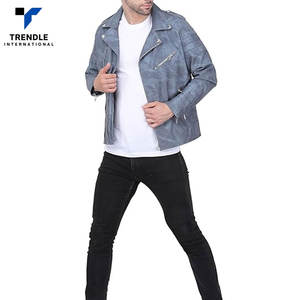 Chaquetas de Cuero Largas y Delgadas para Hombre a Precio Económico, Novedad de Invierno, Cuello Alto, Logotipo Frontal, Color Personalizado, Alta Calidad - Product Image 4