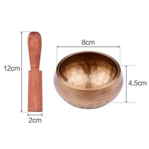 Meilleur thème chakra avec maillet en bois pour l'exercice de méditation ustensiles de cuisine bol en gros fournitures en vrac bol chantant tibétain - Product Image 3