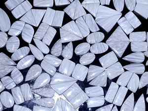 Paire de Scolecite blanche naturelle Fournisseur de pierres précieuses en vrac Inde Prix de gros Cabochon de haute qualité Fabrication de bijoux en pierres précieuses - Product Image 2