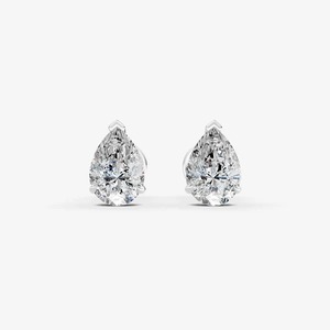 Poised Classic Pear Solitaire Earrings With Pear Cut Lab Grown Diamonds 0.65 Carat EF-VVS2 In 14K Solid <b>Gold</b> <b>Top</b> Selling Product - Product Image 1