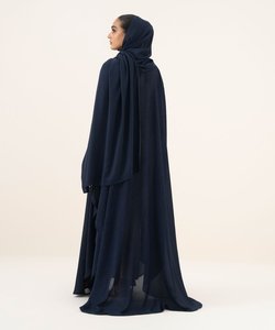 Vestido Abaya Musulmán de Talla Grande para Mujer, Diseño Simple y Modesto en Línea A, Material de Poliéster/Algodón, Ropa de Noche/Formal - Product Image 3