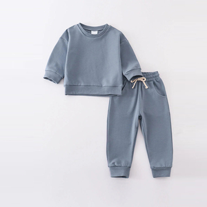 Conjuntos de chándal para niños de algodón orgánico Conjuntos de ropa para niños al por mayor Ropa informal para niños Chándal personalizado para niños - Product Image 5
