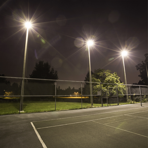 300-Watt proiettore LED sottile metallo grigio IP65 luci di inondazione equivalente a 1827 Watt 4500K colore bianco lampada Temp - Product Image 3