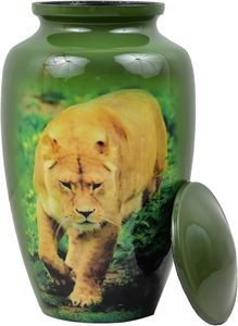 El rey de la selva León urna decorativa caja cenizas recuerdo mascota urna gato entierro conmemorativo para cenizas humanas - Product Image 4