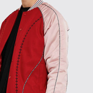 Chaqueta de béisbol tipo Letterman para hombre, de manga larga, de lana, cálida para invierno, ecológica, cortavientos, reversible, estilo urbano. - Product Image 4