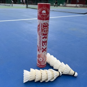 White <b>Class</b> A Duck Feather Shuttlecock <b>Club</b> Level All-Round Performance Custom Branding - Product Image 1