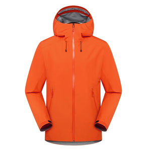 Veste de pluie unisexe légère, doublée, enduite, respirante, couleur claire personnalisée, imperméable, coupe-vent, fermeture éclair, col montant, randonnée - Product Image 5