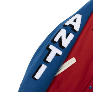 Veste universitaire pour homme en chenille brodée avec logo personnalisé, style streetwear décontracté, en laine et cuir, hiver, écologique, respirante, service OEM - Product Image 5