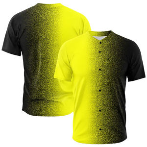 Uniforme de Béisbol Blanco Personalizado, Transpirable, Anti-UV, Antibacteriano, de Secado Rápido, Talla Grande, Manga Corta, Jersey Dividido Rojo - Product Image 3