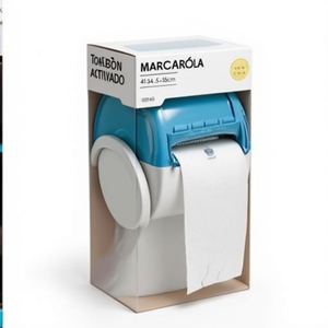 Toilet <b>Paper</b> <b>Roll</b> Holder (41x34.5x35cm)-White & <b>Blue</b> Plastic <b>Roll</b> Holder 9091465 - Product Image 3