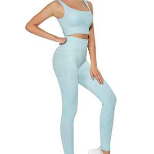 Conjunto de Yoga para Mujer, Superventas, de Alta Calidad, 2 Piezas, Spandex/Poliéster, Secado Rápido, Transpirable, Ecológico, Precio al por Mayor - Product Image 6
