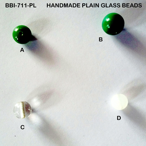 Perles de verre unies artisanales multicolores perles simples en vrac pour Bracelet collier conceptions lampe travail perles de verre unies d'Inde - Product Image 4