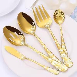 Designer Metal Cutlery Set Premium Stainless Steel <b>Flatware</b> for Dining Table Kitchen and Restaurant Use - Product Image 2