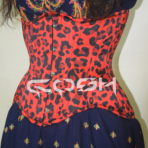 Corset en satin imprimé léopard sublimé de qualité supérieure - Product Image 3