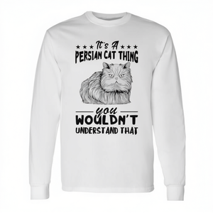 Camiseta de Manga Larga para Amantes de Gatos Persas, Diseño Elegante y Promocional para Aficionados a los Gatos - Product Image 2