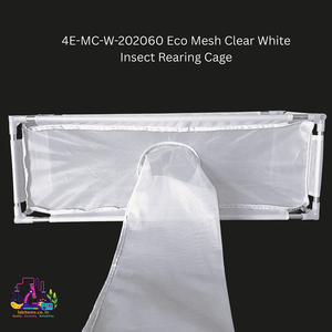 4E-MC-W-202060 Eco-Friendly Fabric <b>Insect</b> Rearing Cage Clear White <b>Mesh</b> Design - Product Image 1