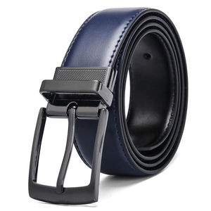 Ceinture en cuir de vachette pour homme, style décontracté haut de gamme, boucle en acier réglable - Durable, respirante, légère, pour un usage formel au bureau - Product Image 5