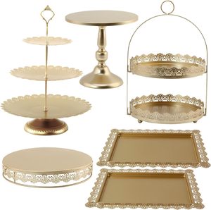 Support à gâteau en métal de style indien haut de gamme, nouveau design, pour l'arrangement de desserts, utilisé dans les mariages, les banquets et la présentation de table décorative - Product Image 5