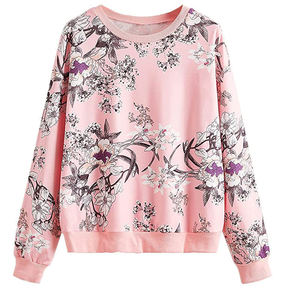 Sudadera de lana para mujer, jersey de manga larga con estampado liso teñido, informal, para primavera y otoño - Product Image 2