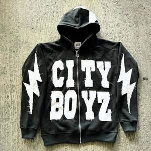 Sudaderas con Efecto Desgastado para Hombre, Sudadera Moderna de Estilo Urbano con Forro Interior Suave, Ajuste Holgado y Detalles de Borde Deshilachado con Estilo - Product Image 4