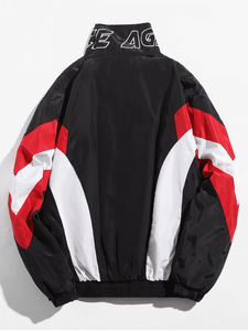 Services OEM 2025 Veste en nylon zippée entièrement personnalisée Col montant coupe-vent vintage Veste en nylon pour hommes - Product Image 2