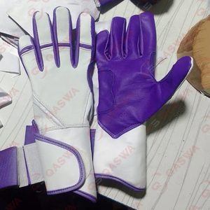 Gants de baseball antidérapants personnalisés pour l'entraînement sportif Gants de frappe de baseball en cuir véritable à bas prix - Product Image 6